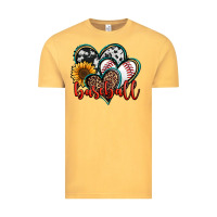 Vintage Mustard baseball hearts Vintage Tee - Jasminsmagicworld