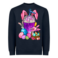 Navy Easter Coffee Cup Heavyweight Sweatshirt - BundleAndBundleShop