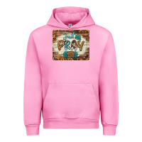Fuchsia Pink just pray mousepad Urban Hoodie - BarkalooDesign