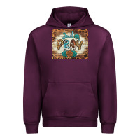 Mauve Wine just pray mousepad Urban Hoodie - BarkalooDesign
