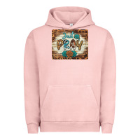 Pigment Salmon just pray mousepad Urban Hoodie - BarkalooDesign