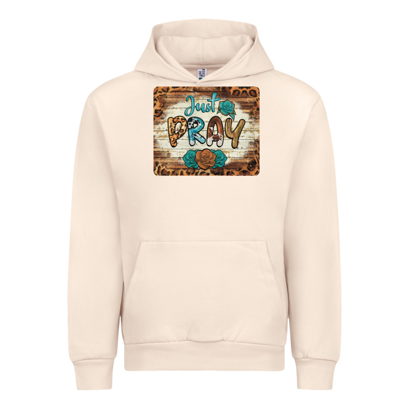Just Pray Mousepad Urban Hoodie by BarkalooDesign | Teevron