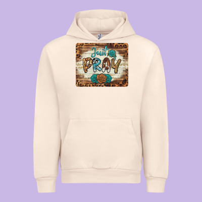 Just Pray Mousepad Urban Hoodie Designed By Barkaloodesign