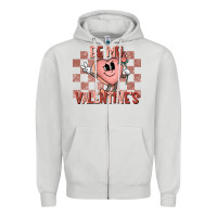 Dove Grey Be My Valentines Zipper Hoodie - CowhideDigitalArt