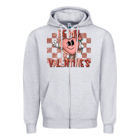 Heather Grey Be My Valentines Zipper Hoodie - CowhideDigitalArt