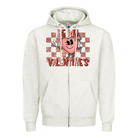 Oatmeal Heather Be My Valentines Zipper Hoodie - CowhideDigitalArt