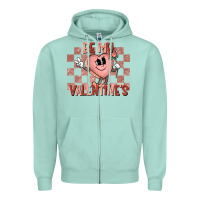 Seafoam Be My Valentines Zipper Hoodie - CowhideDigitalArt