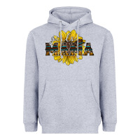 Heather Grey girls mama sunflower Heavyweight Hoodie - RacoonDesign