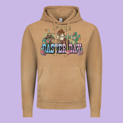 Happy Easter Day Rodeo Vintage Hoodie Designed By Howdyjamesfarm