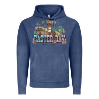 Vintage Denim Happy Easter Day rodeo Vintage Hoodie - HowdyJamesFarm