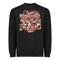 Black my heart is on that field Heavyweight Sweatshirt - FaDigitalArtStudio