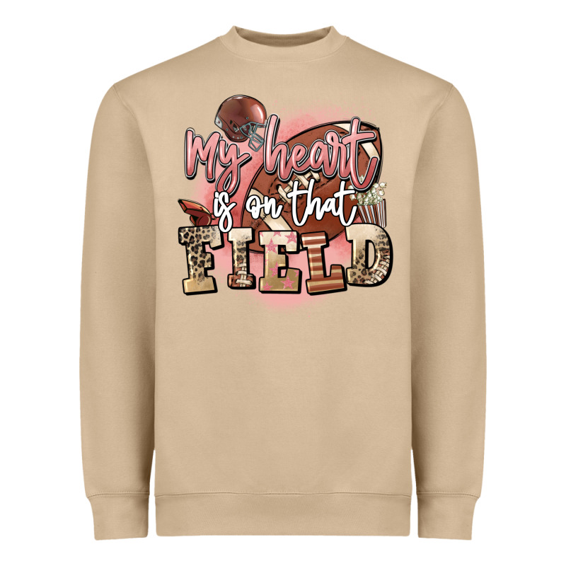 My Heart Is On That Field Heavyweight Sweatshirt by FaDigitalArtStudio | Teevron