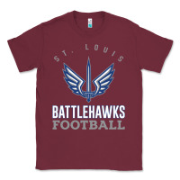 Burgundy stl battlehawks football! xfl Classic Tee - lanVoArt