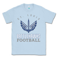 Dusty Blue stl battlehawks football! xfl Classic Tee - lanVoArt