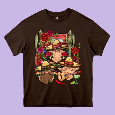 Mexican Gnomies Truck Heavy Core Tee Designed By Bundleandbundleshop