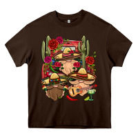 Chocolate Brown Mexican Gnomies Truck Heavy Core Tee - BundleAndBundleShop