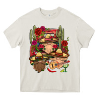 Cream Mexican Gnomies Truck Heavy Core Tee - BundleAndBundleShop