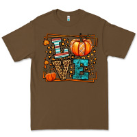 Cacao Fall Autumn Leopard Love Pumpkin Premium Tee - LillyAllenDesigns