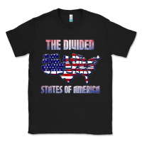Black the divided states of america political humor usa map t shirt Classic Tee - lanVoArt