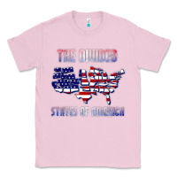 Bubblegum Pink the divided states of america political humor usa map t shirt Classic Tee - lanVoArt