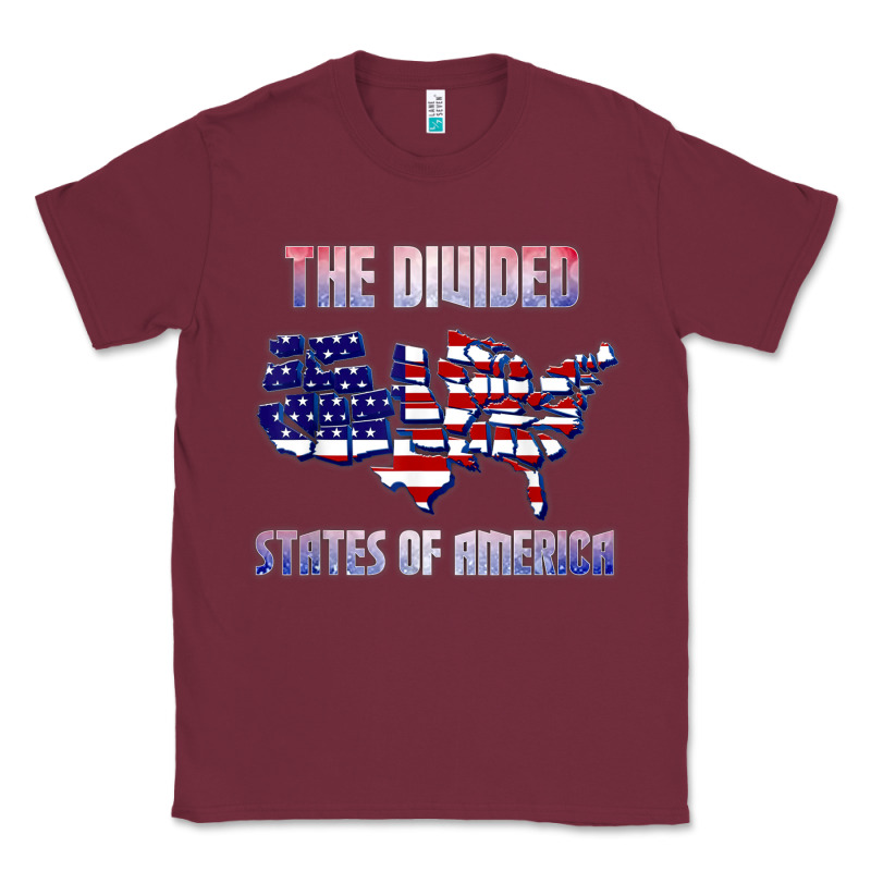 The Divided States Of America Political Humor Usa Map T Shirt Classic Tee by lanVoArt | Teevron