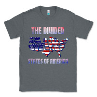 Charcoal Heather the divided states of america political humor usa map t shirt Classic Tee - lanVoArt