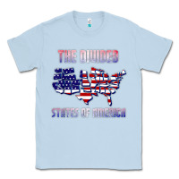 Dusty Blue the divided states of america political humor usa map t shirt Classic Tee - lanVoArt