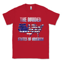 Red the divided states of america political humor usa map t shirt Classic Tee - lanVoArt