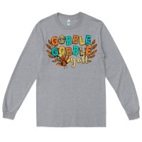 Heather Grey gobble gobble yall Long Sleeve Tee - CowGirlArtShop