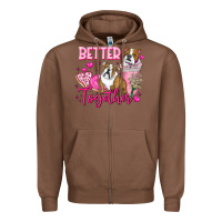 Chestnut Be Mine Valentine Dog Zipper Hoodie - CowhideDigitalArt