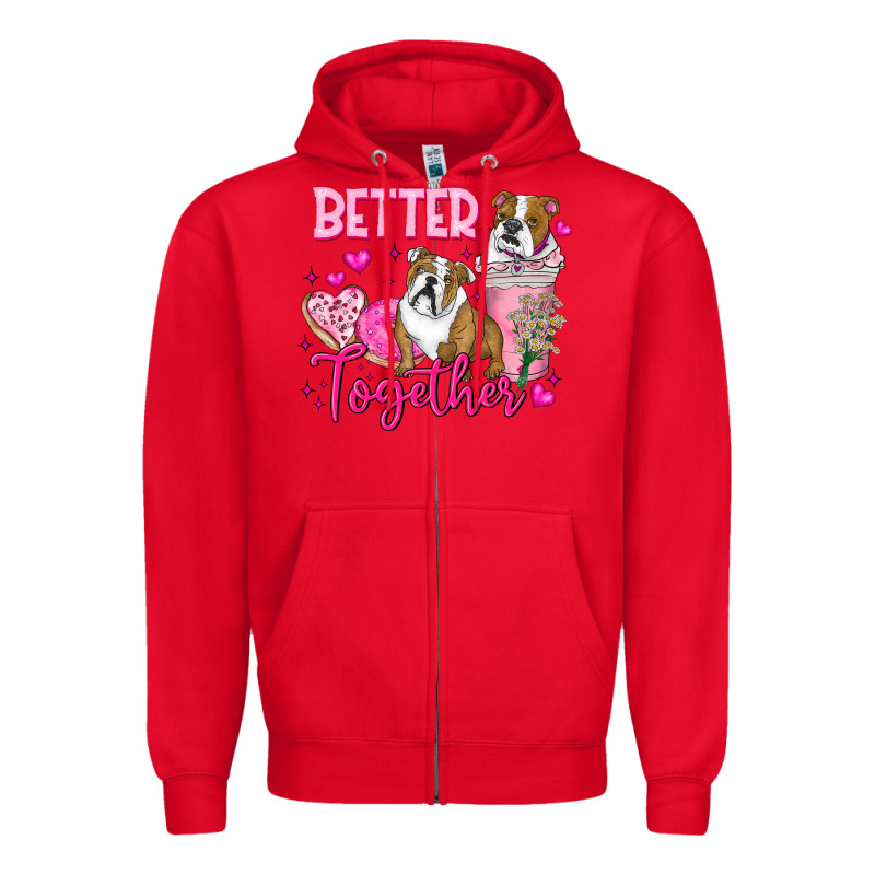 Be Mine Valentine Dog Zipper Hoodie by CowhideDigitalArt | Teevron