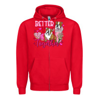 Red Be Mine Valentine Dog Zipper Hoodie - CowhideDigitalArt