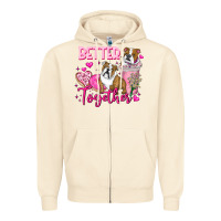 Sandshell Be Mine Valentine Dog Zipper Hoodie - CowhideDigitalArt
