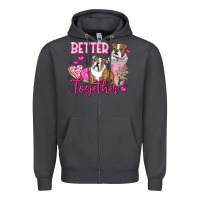 Smoke Be Mine Valentine Dog Zipper Hoodie - CowhideDigitalArt
