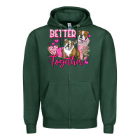 Sports Green Be Mine Valentine Dog Zipper Hoodie - CowhideDigitalArt