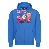 True Royal Be Mine Valentine Dog Zipper Hoodie - CowhideDigitalArt