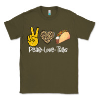 Army Green Peace Love Tacos Classic Tee - Bettercallsaul