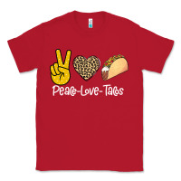 Red Peace Love Tacos Classic Tee - Bettercallsaul