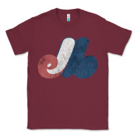 Burgundy montreal expos Classic Tee - lanVoArt