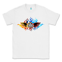 White se bikes bmx bicycle on fire sport blue red Classic Tee - lanVoArt