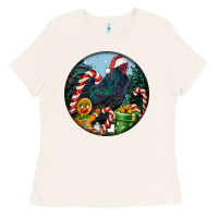 Bone jersey giant rooster christmas Ladies Tee - LillyAllenDesigns