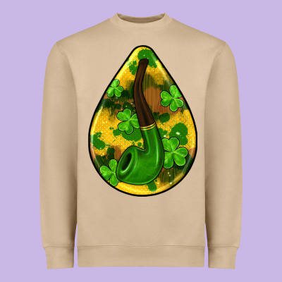 St.patrick's Teardrop Earrings Heavyweight Sweatshirt Designed By Fadigitalartstudio