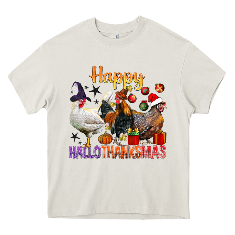 Happy Hallothanksmas Chick Heavy Core Tee by BundleAndBundleShop | Teevron