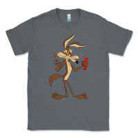 Charcoal Heather danger coyote's hole Classic Tee - lanVoArt