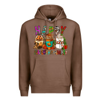 Chestnut Happy hallothankmas coffee cups Premium Hoodie - FaDigitalArtStudio