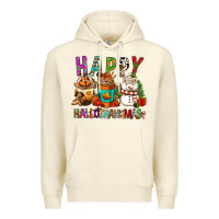 Sandshell Happy hallothankmas coffee cups Premium Hoodie - FaDigitalArtStudio