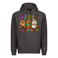Smoke Happy hallothankmas coffee cups Premium Hoodie - FaDigitalArtStudio