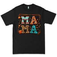 Black Fall Autumn Leopard Mama Premium Tee - LillyAllenDesigns
