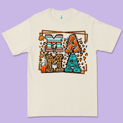 Fall Autumn Leopard Mama Premium Tee Designed By Lillyallendesigns