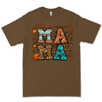Cacao Fall Autumn Leopard Mama Premium Tee - LillyAllenDesigns